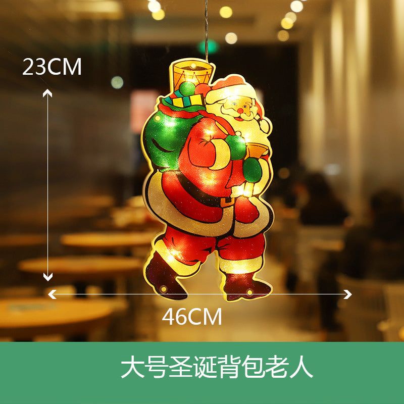 image-LED Christmas Window Stickers Suction Cup Lights