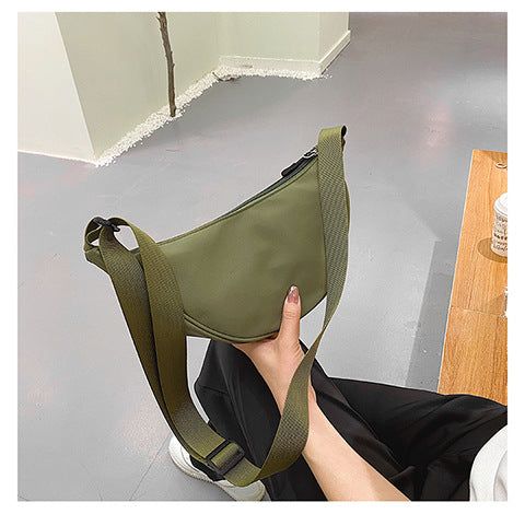 image-Canvas Messenger Bag - Black Student Shoulder