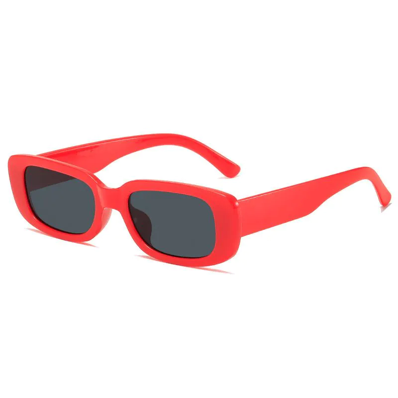 image-Small Square Frame Sunglasses - Retro UV Protection