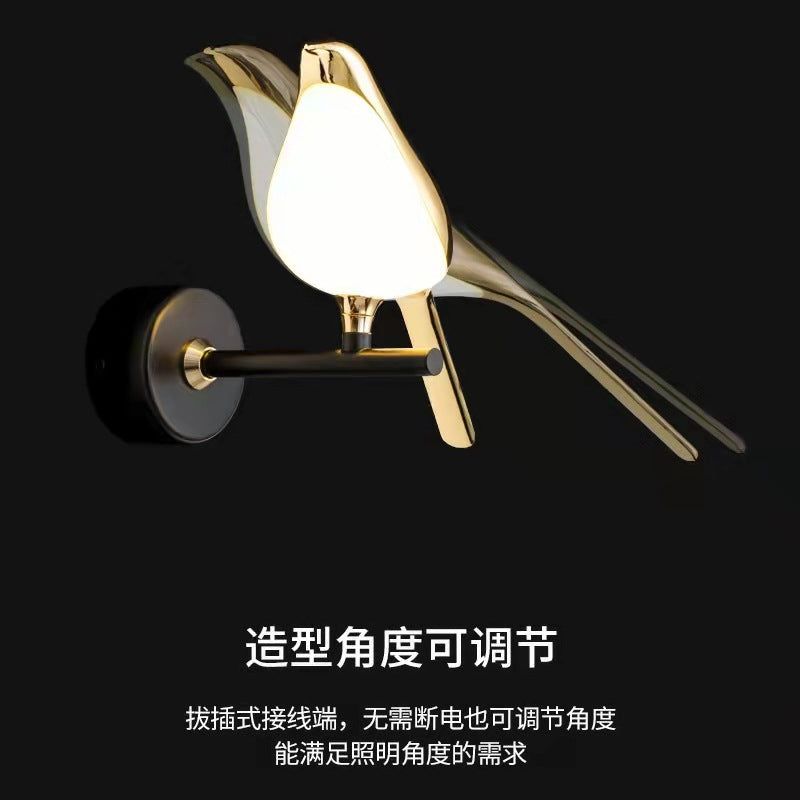 image-Leap Wall Lamp - Modern Nordic Bird Design LED