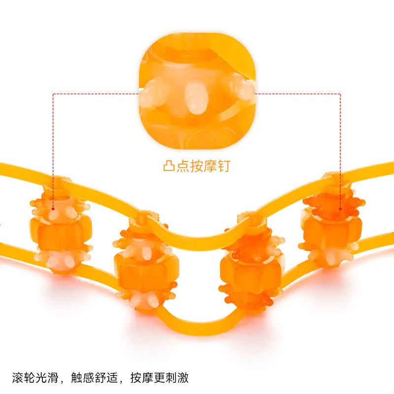 image-Back Shoulder Neck Massager Roller Belt with Leg Massager