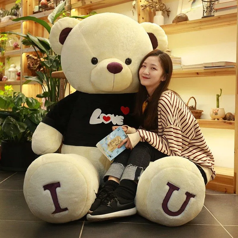 image-Oversized Plush Teddy Bear - Chocolate Ribbon 60cm