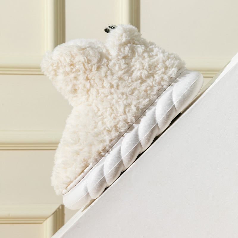 image-Peach·Yin Cotton Slippers - Bean Paste 44-45 