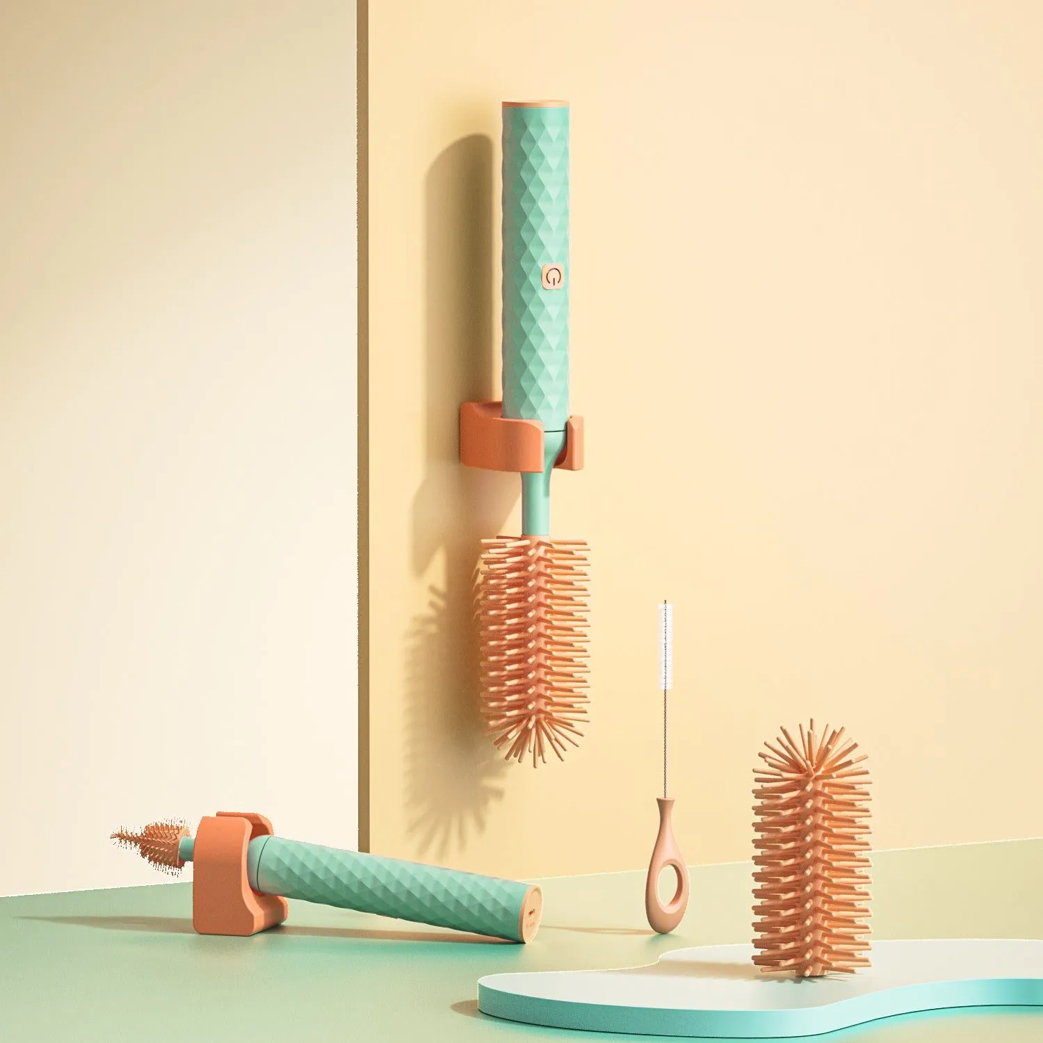 image-Silicone Bottle Brush Set - Long Handle