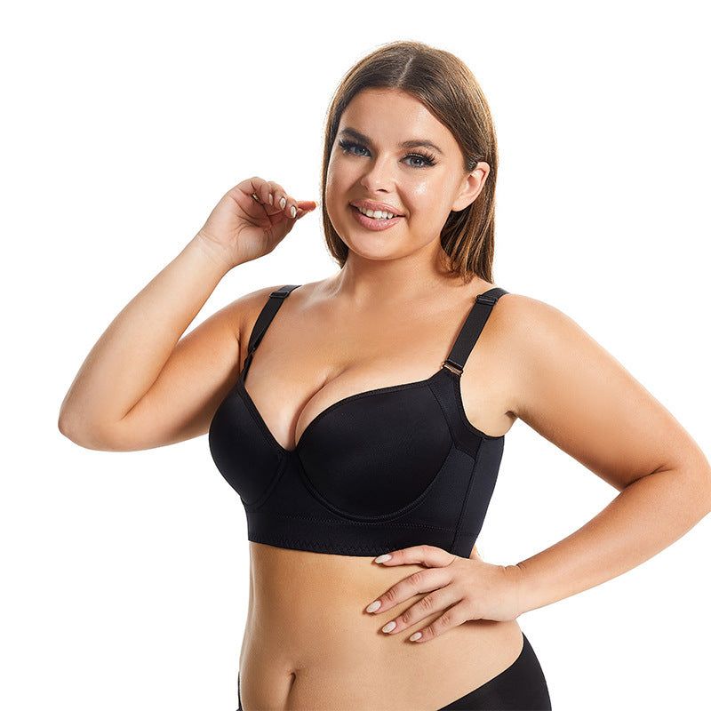 image-Push-Up Bra with Underwire - Plus Size 3/4 Cup 