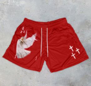 image-Men's Summer Shorts - Quick-Dry Polyester Casual