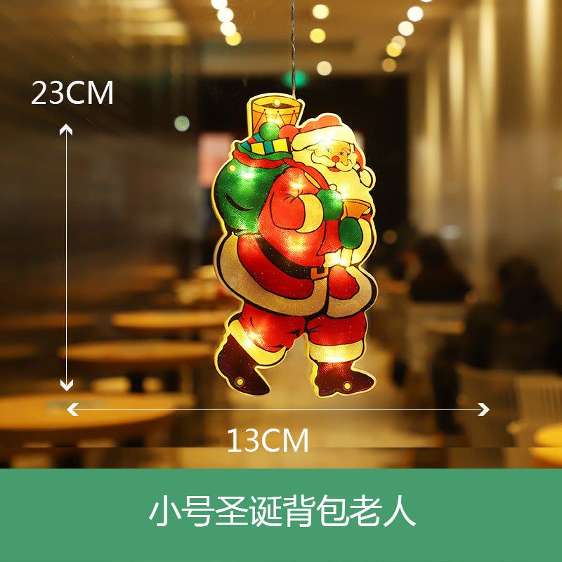 image-LED Christmas Window Stickers Suction Cup Lights