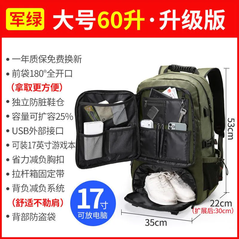 image-Travel Backpack Men 80L Camouflage Large