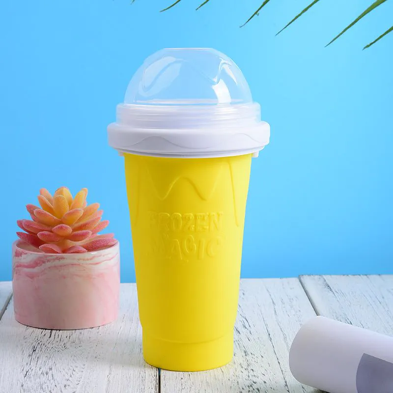 image-Silicone Pinch Cup - Blue 500ml Smoothie