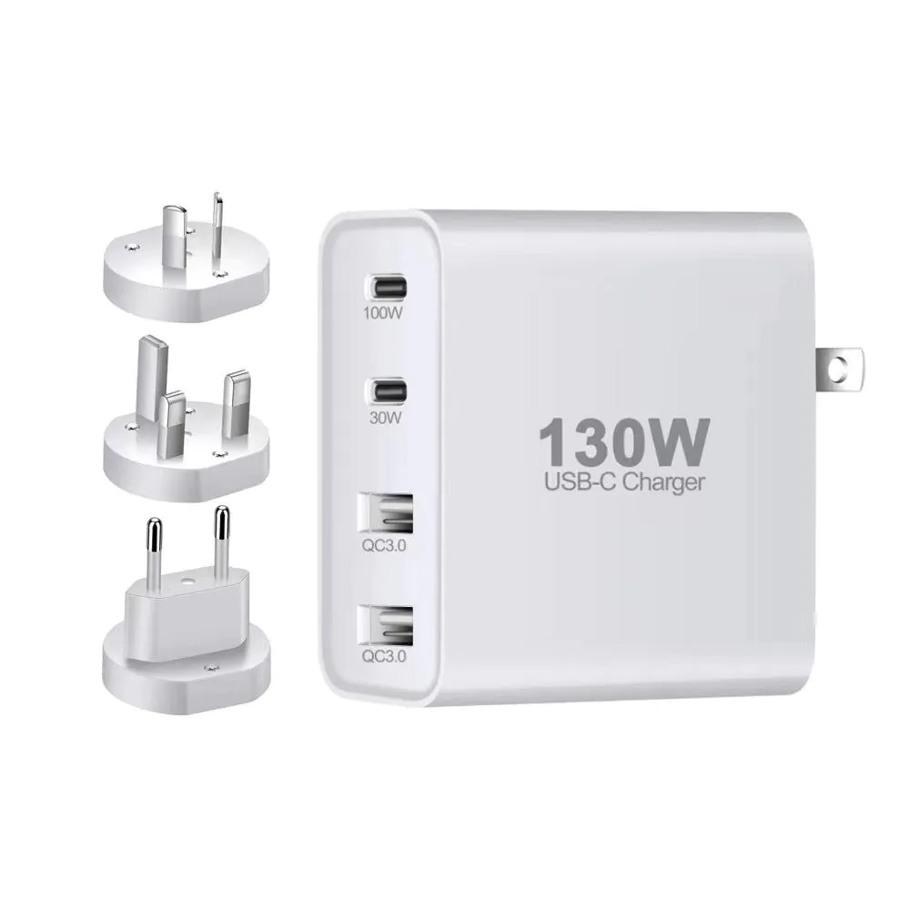 image-GaN 130W Multi-Port USB-C Charger - White