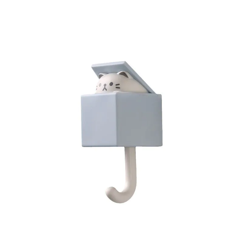 image-Cartoon Adhesive Hooks - No Drill, 2kg Capacity 