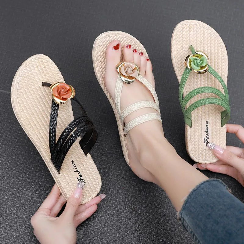 image-Flip-flops Women Herringbone Pink Size 40
