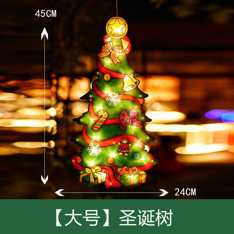 image-LED Christmas Window Stickers Suction Cup Lights