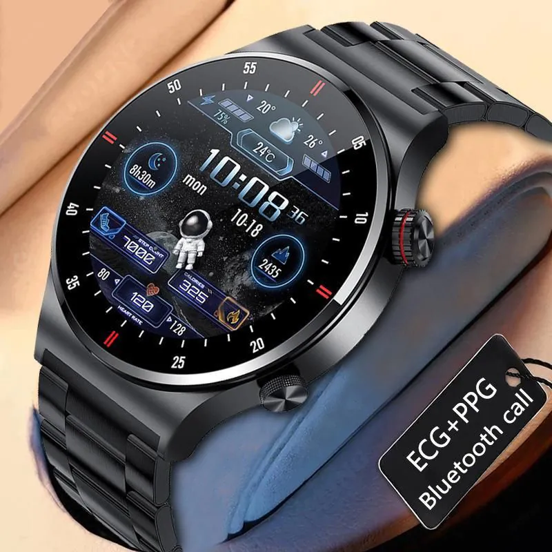 image-Chi Bear QW33 Smart Watch Silver ECG+PPG