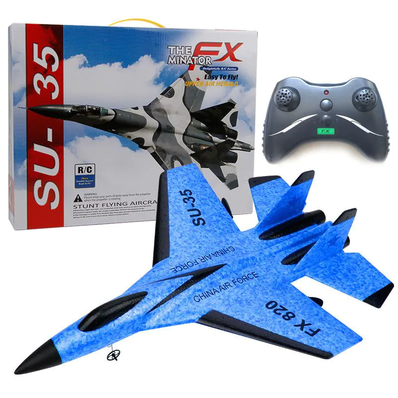 image-FX820 RC Fighter Jet - Foam Glider Model Red 390mm 