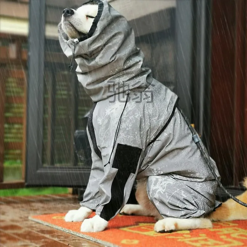image-fyt Pet Big Dog Reflective Raincoat - M