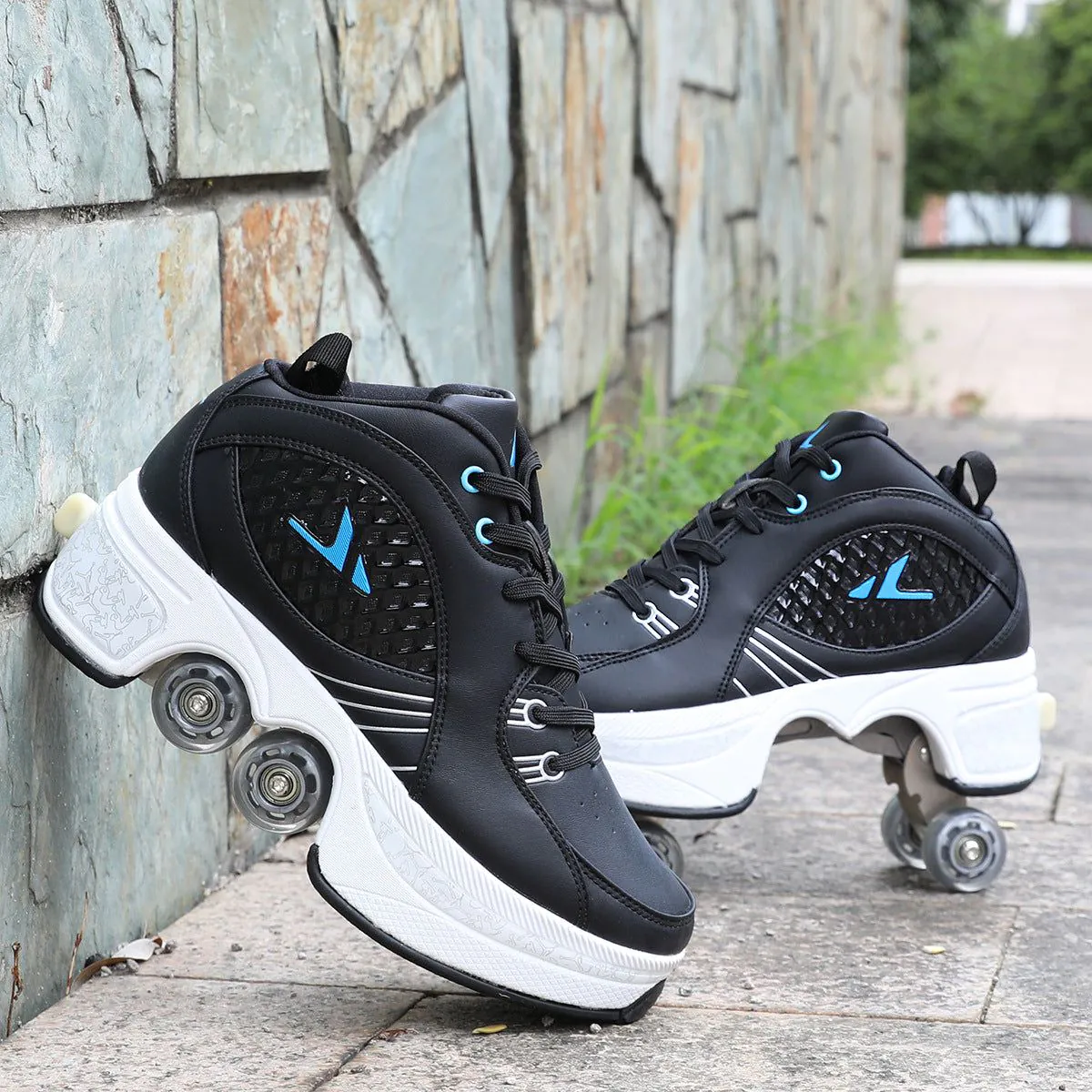image-Good Angle Heelys Roller Skates - Double Row Silver