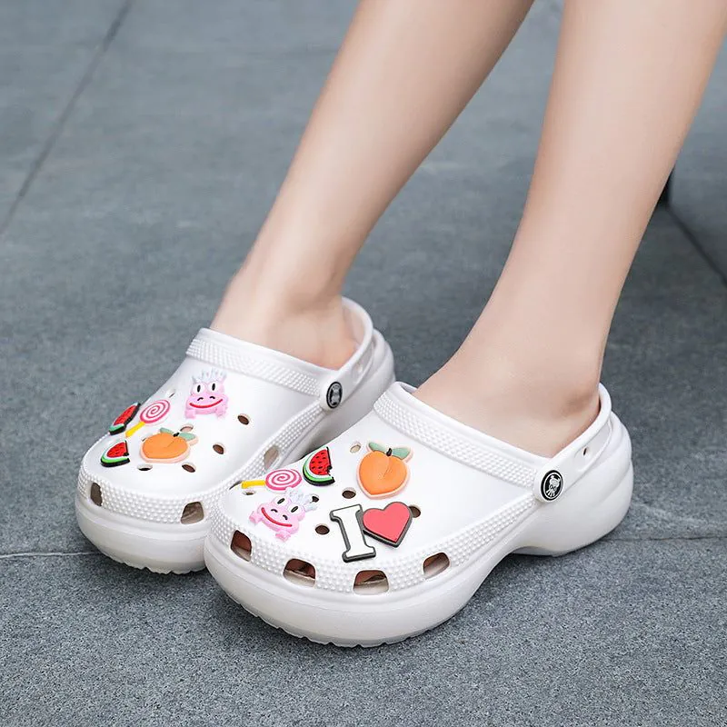 image-Teacup Mouse Clogs - White EVA Sole Korean Style