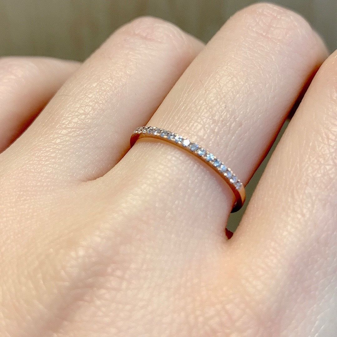 image-S925 Sterling Silver Diamond Ring - Rose Gold