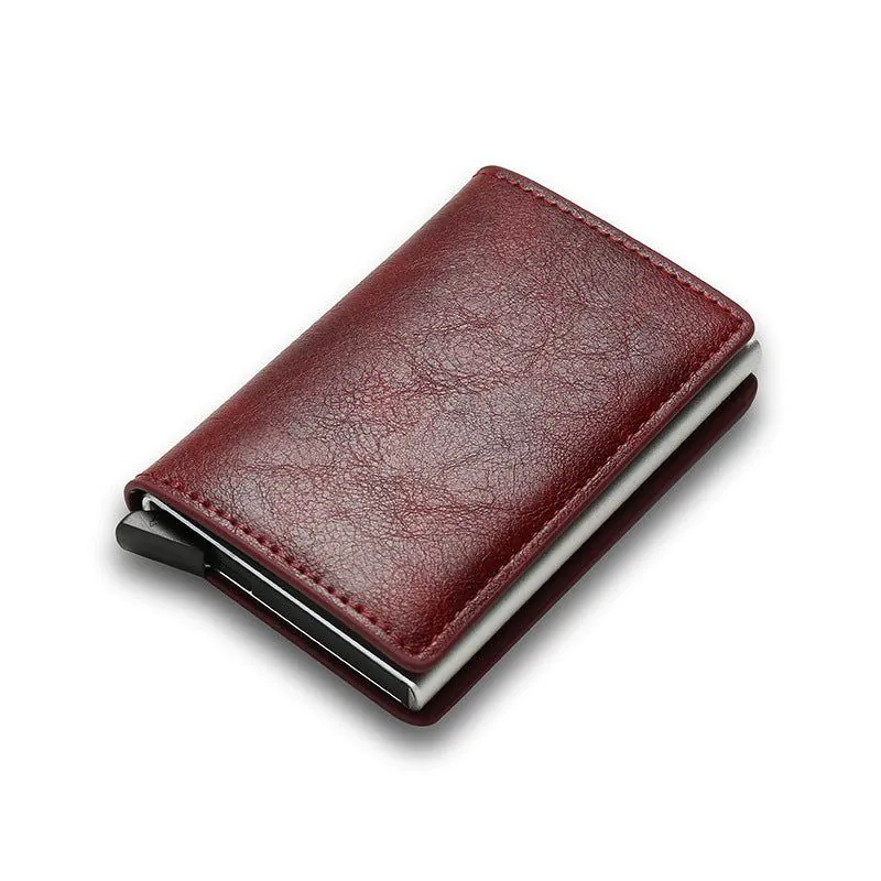 image-RFID Carbon Fiber Men's Wallet Card Holder Multi-Function