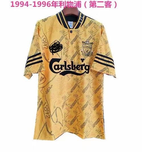 1994-1996 Liverpool FC Classic Retro Jersey - Gold Size S