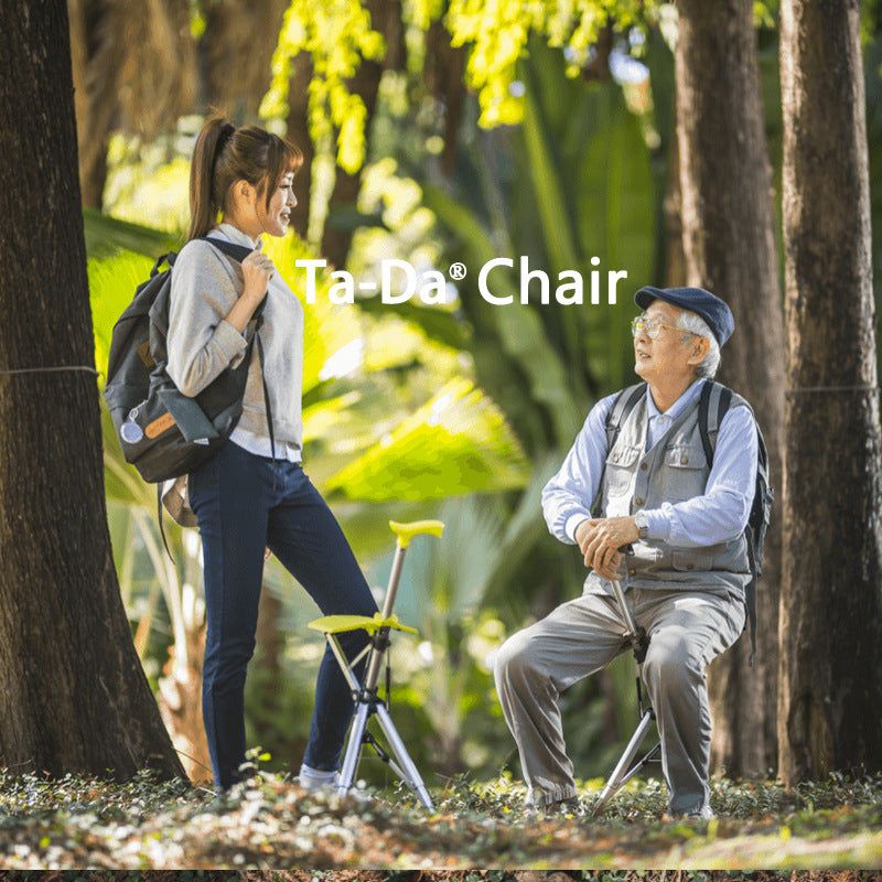 image-Taiwan Step2Gold Delta Foldable Cane Chair Walking Stool