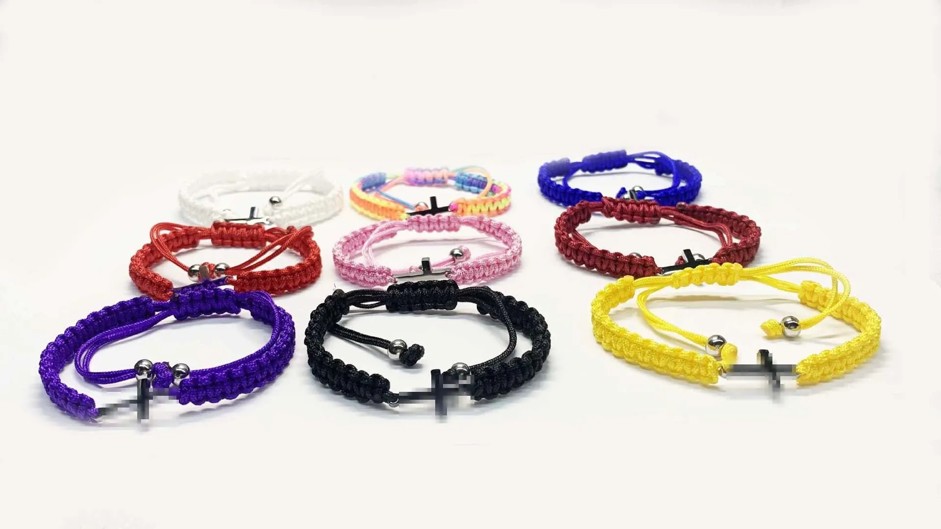 image-Stainless Steel Cross Bracelet Adjustable