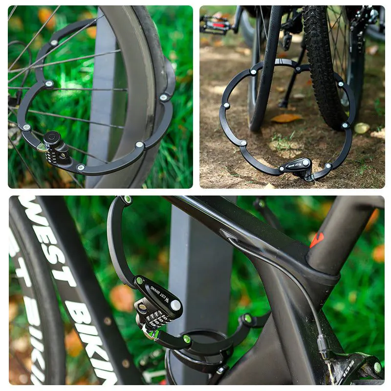 image-West Biking Combination Folding Bike Lock