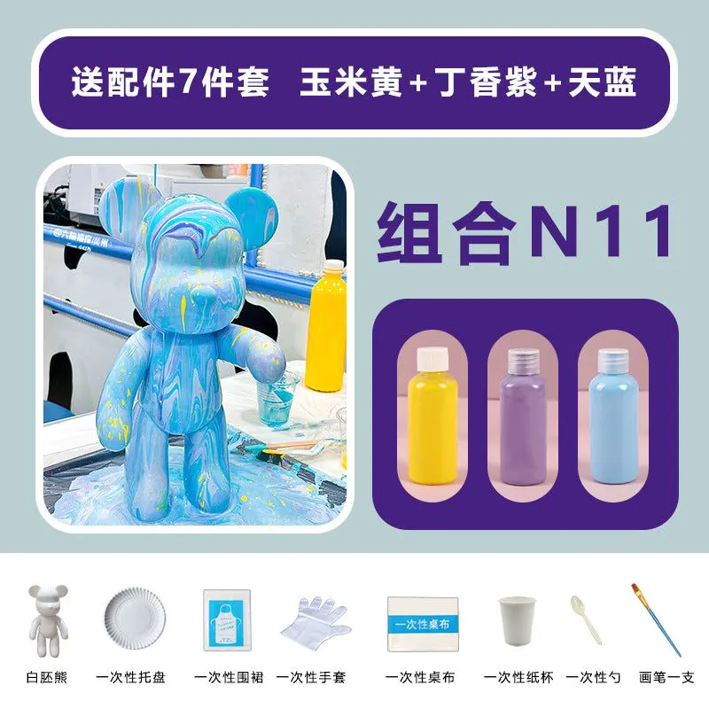 image-Fluid Bear DIY Paint Pigment Kit - 6 Colors