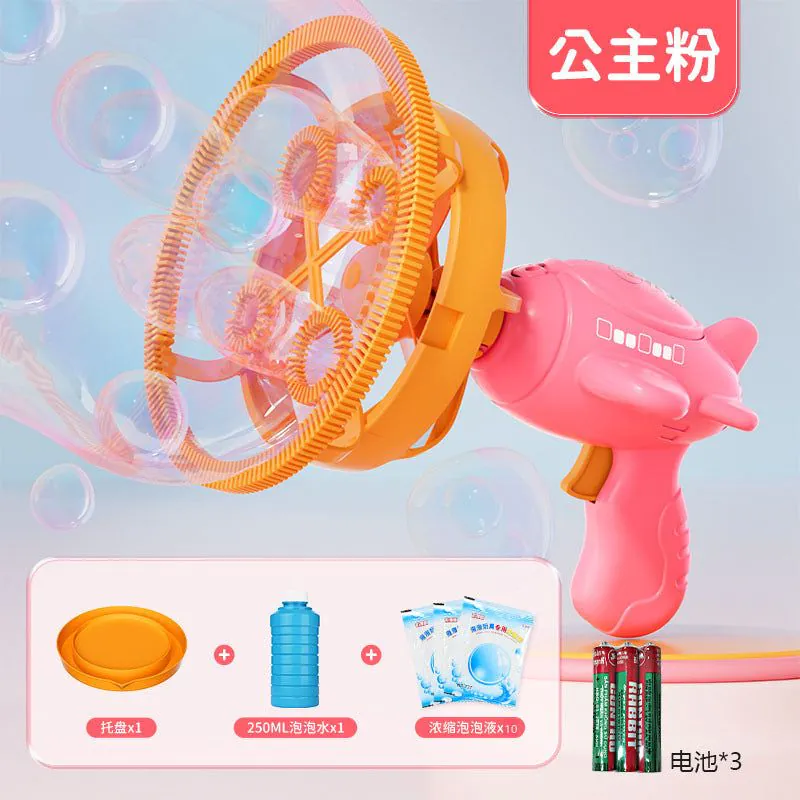 image-Dinosaur Bubble Machine - Green Electric Fan Toy