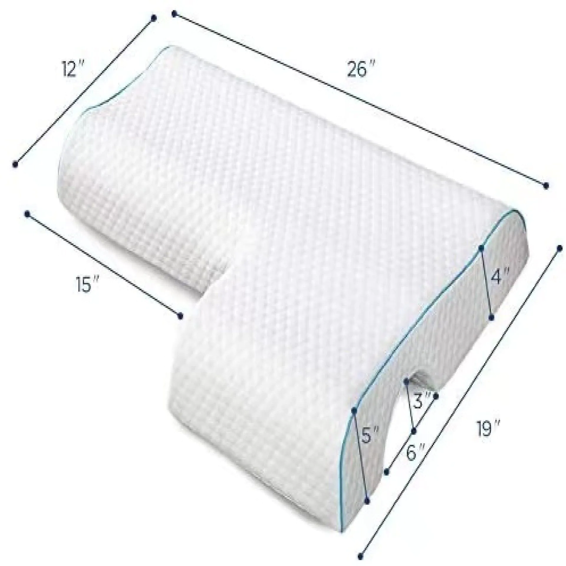 image-Speedy Memory Foam Pillow White Queen Size 