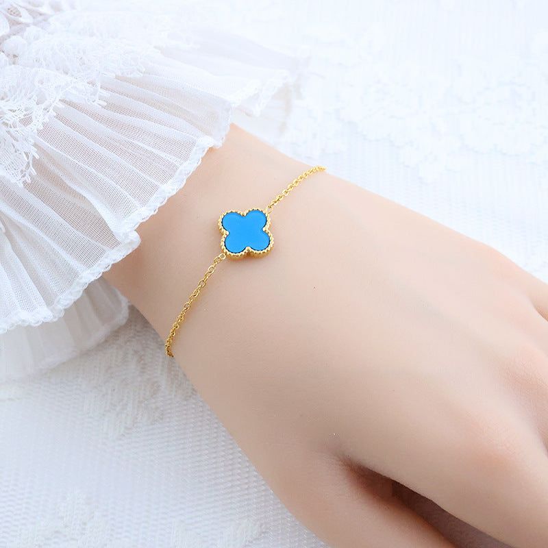 image-Four-Leaf Clover 18k Gold Plated Jewelry Set