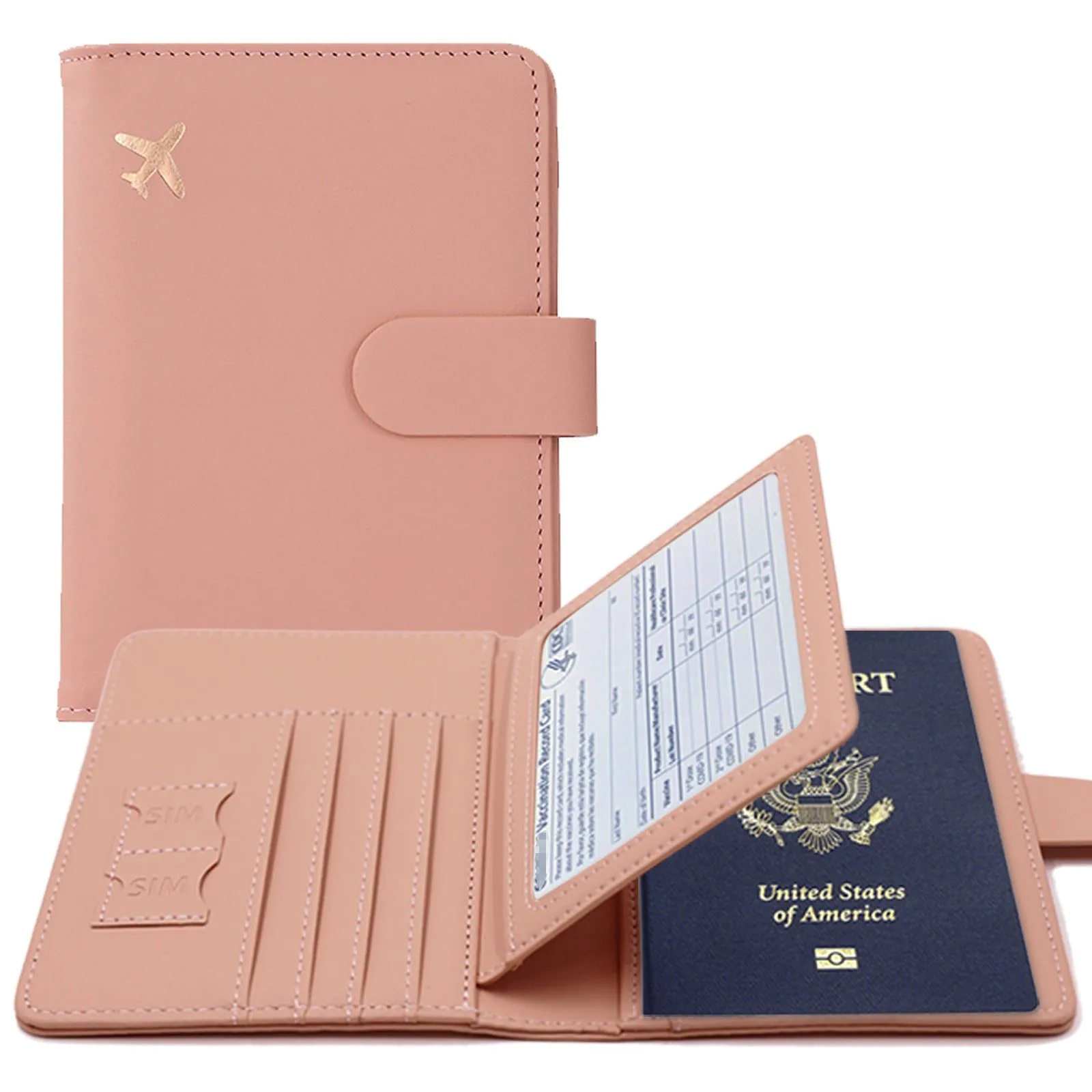 image-Passport Holder - Aircraft Design PU Leather