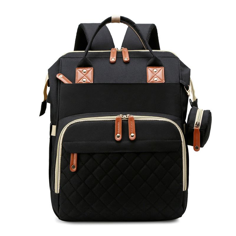image-Diaper Bag Backpack - Large Capacity with Stroller Straps