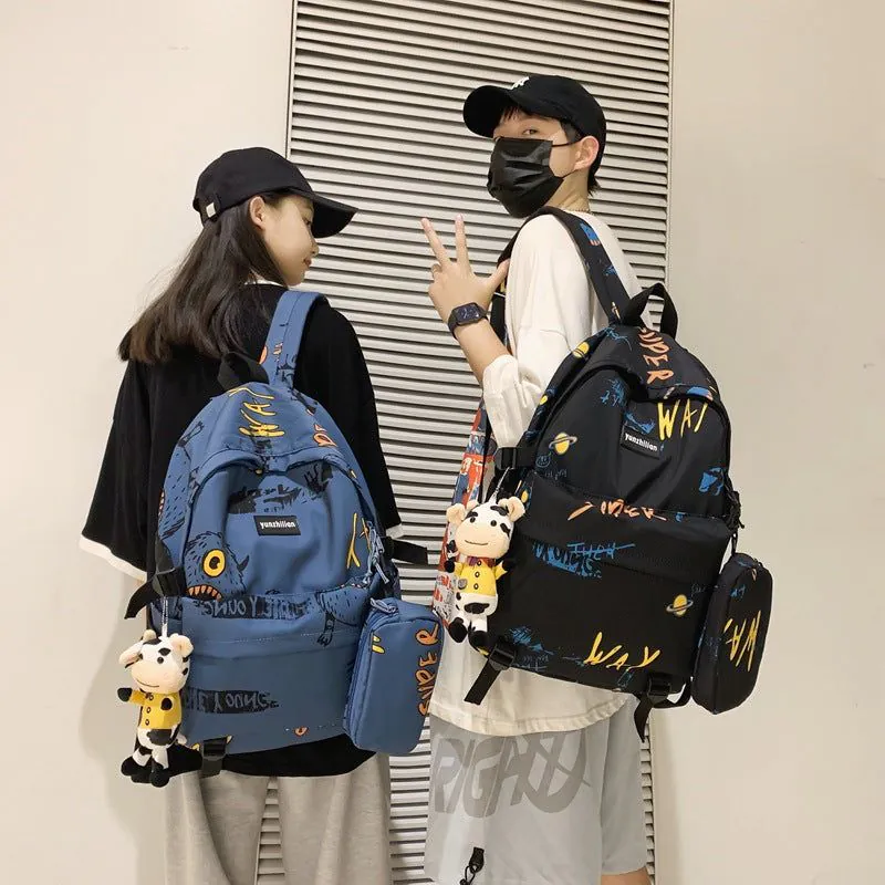 image-Graffiti Backpack 20-35L Nylon Laptop Bag