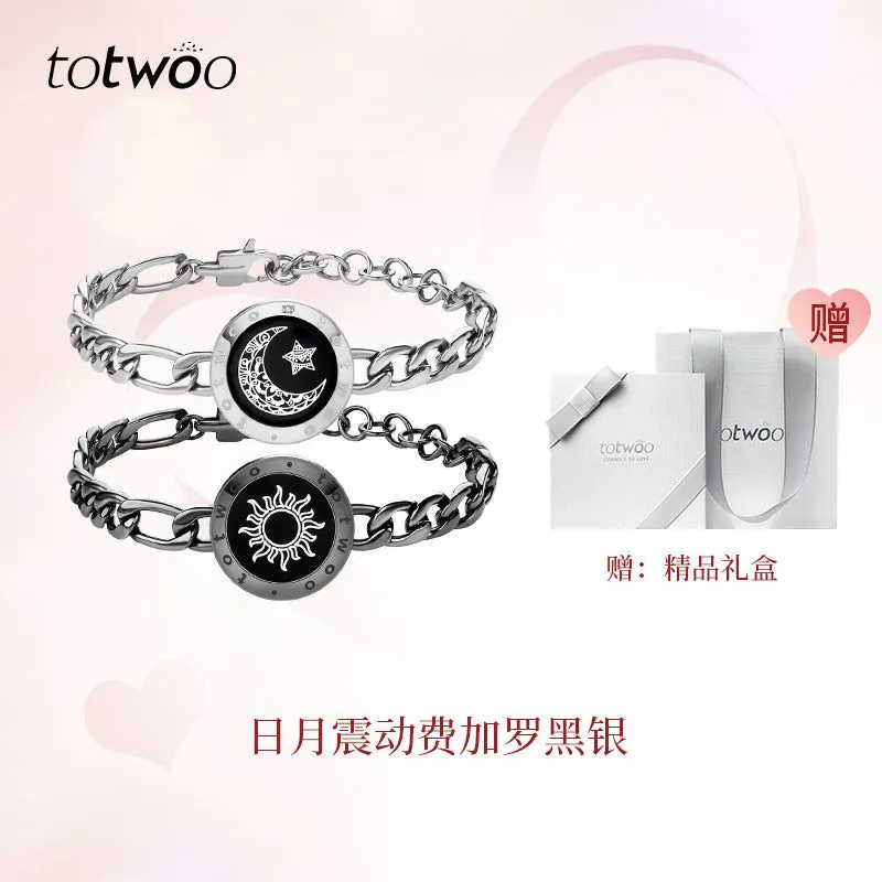 image-Totwoo Smart Couple Bracelet - Sun and Moon Interactive