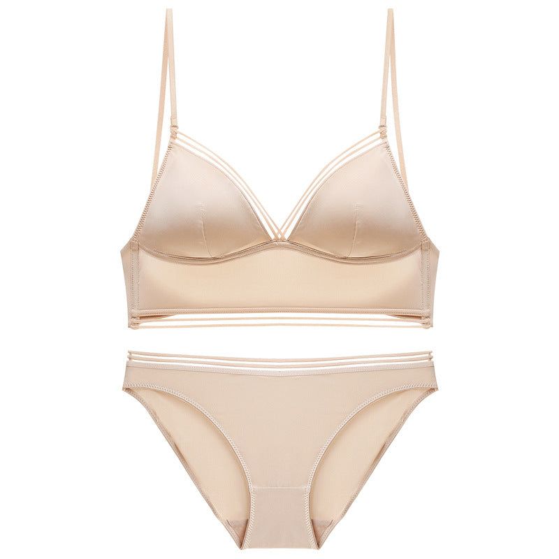 image-Ice Silk Backless Bra XL Thin Molded Cup