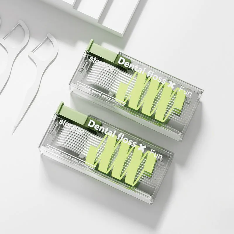 image-Portable Dental Floss Box - Pop-Up 10 Pack