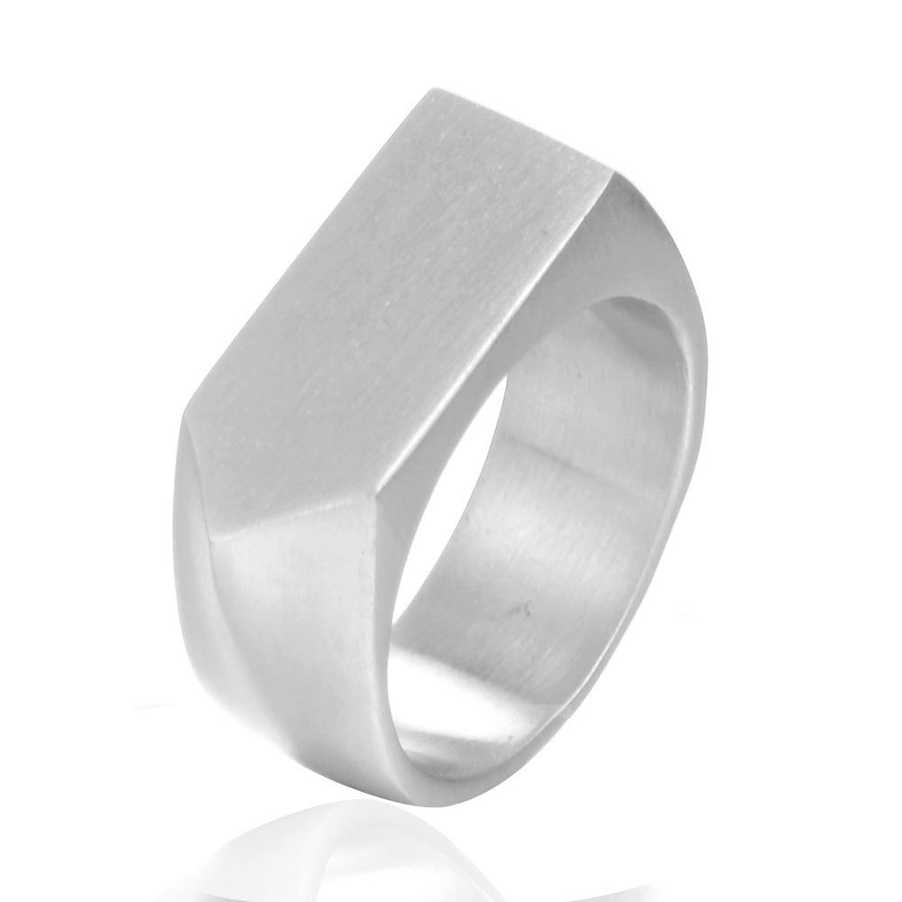 image-Titanium Steel Arrow Ring - Three Color Unisex
