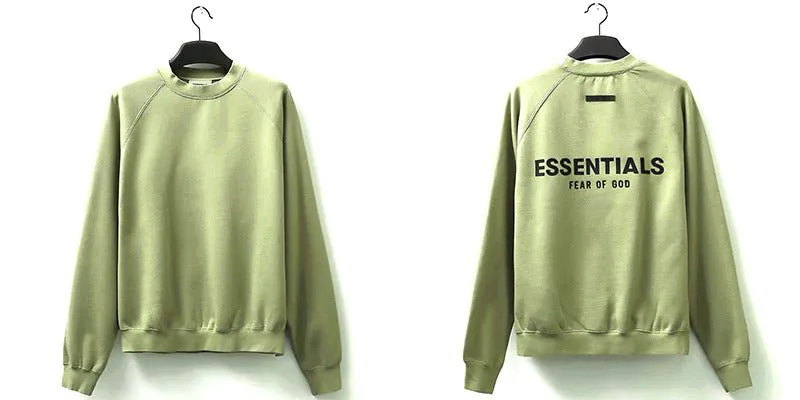 image-ESSENTIALS FLIGHT Sweater Raglan Sleeve Round Neck Moss 