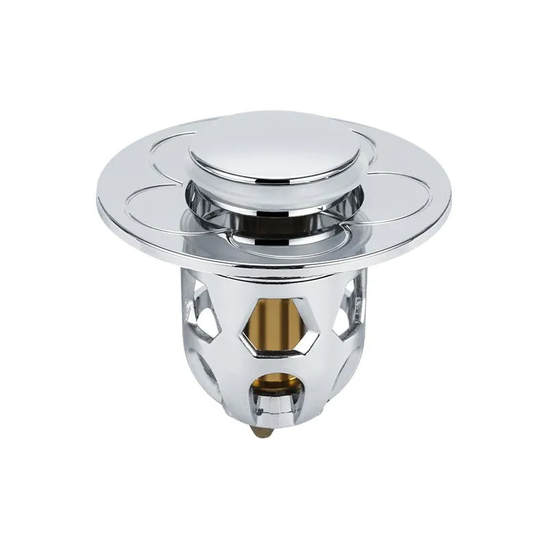 image-Sink Drain Plug - Push-Type Pop-Up Stopper Deodorant
