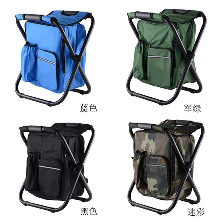 image-Flame Horse Folding Stool - Army Green Camping
