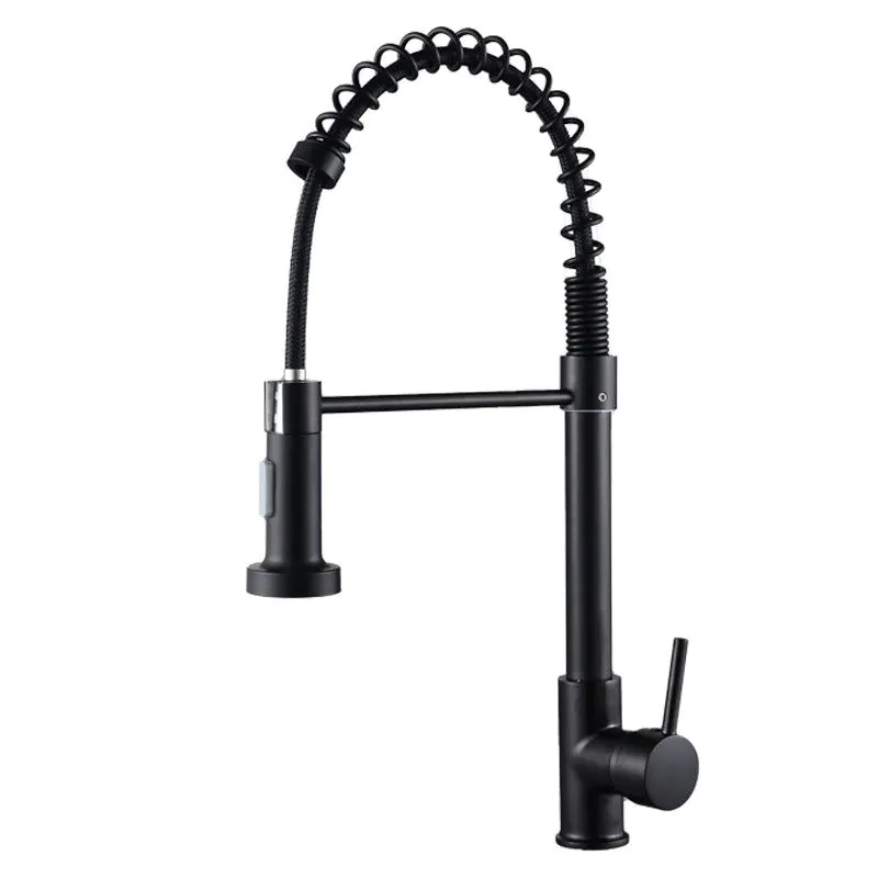 image-Universal Black Kitchen Faucet Rotatable Hot/Cold Sink (55 characters)