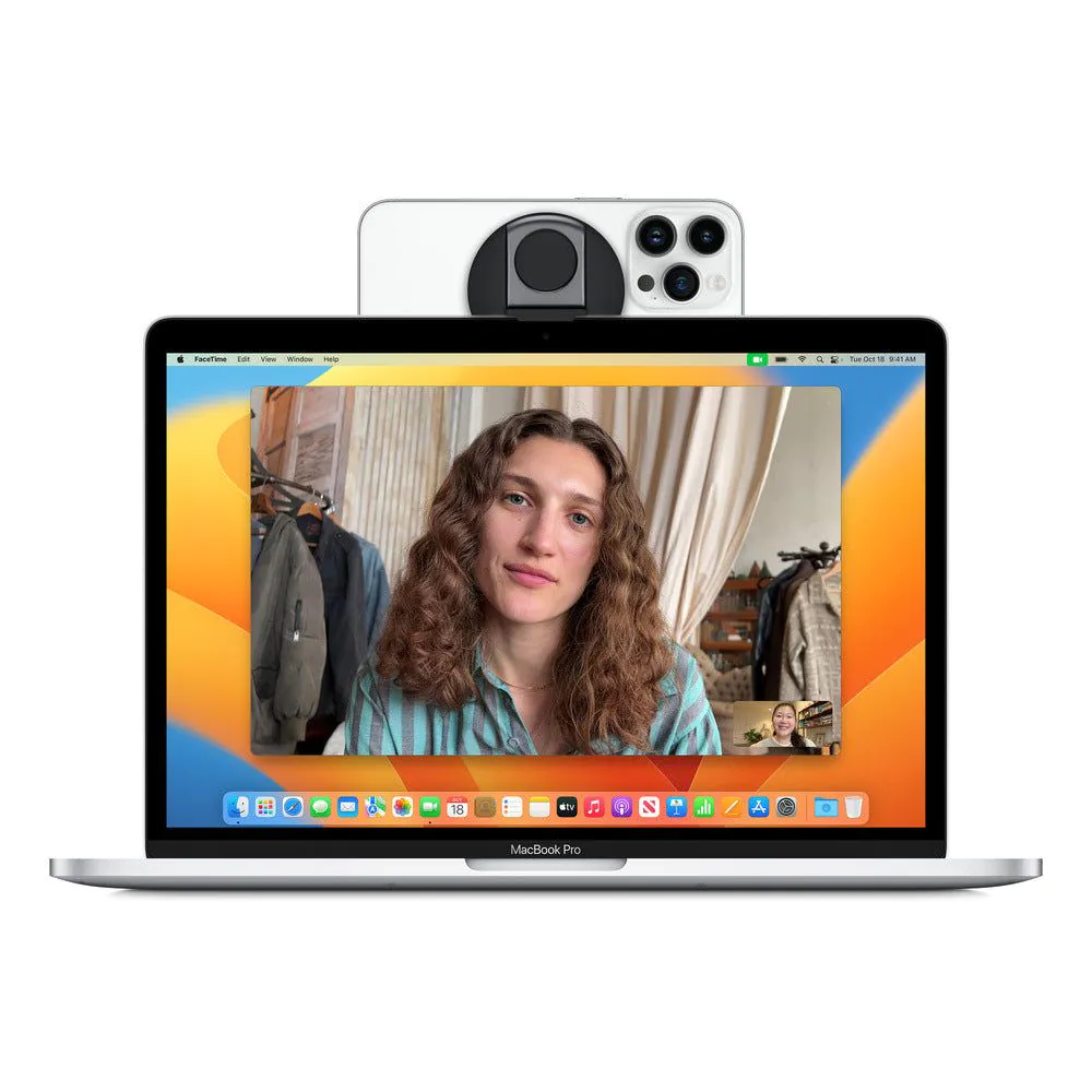 image-MagSafe Ring Holder - White Mac Phone Mount