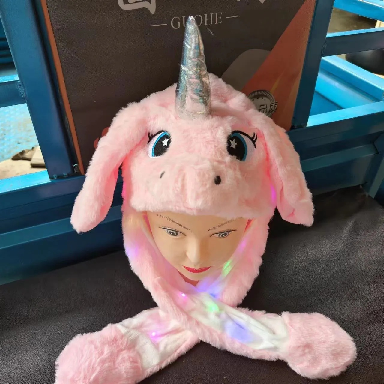 image-Rabbit Plush Hat - Moving Ears Kids Warm