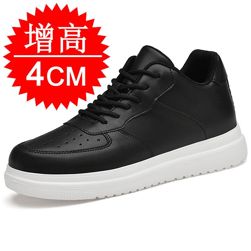 image-Men's White Height Increasing Sneakers 10cm