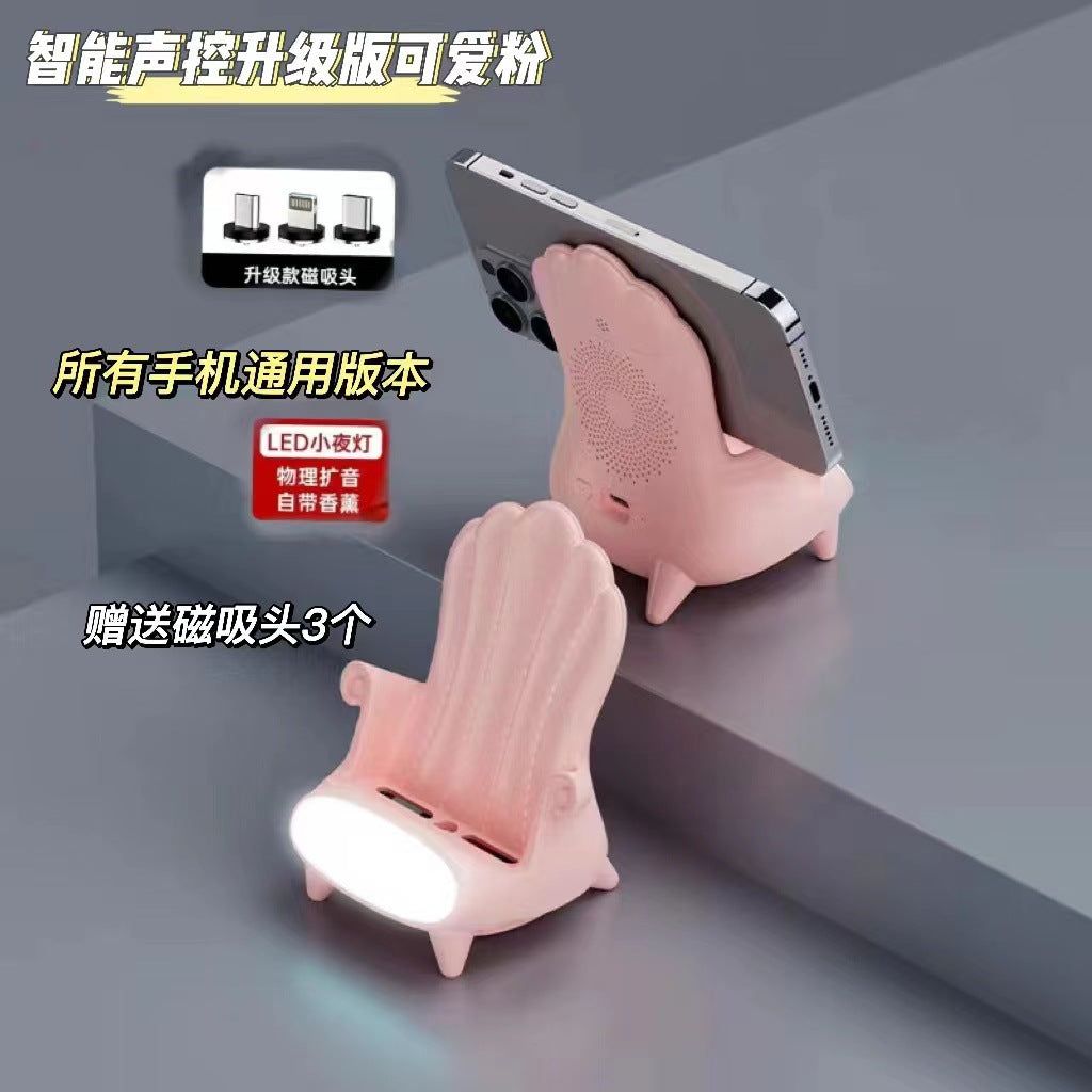 image-F3 Desktop Chair Wireless Phone Holder with Charging - White 