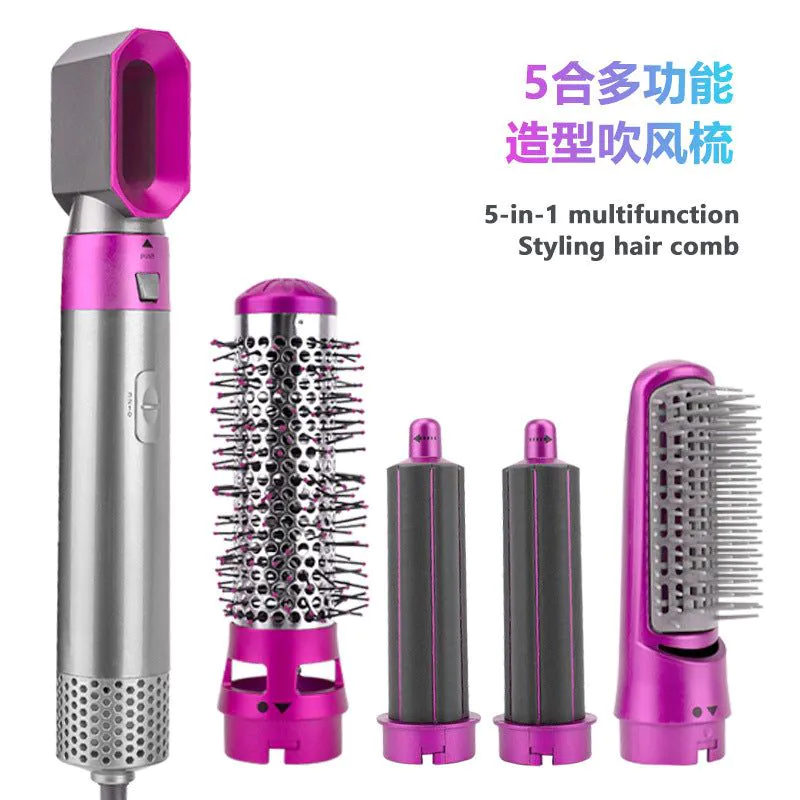 image-Five-in-one Hot Air Comb Curling Iron - Automatic Dual-purpose