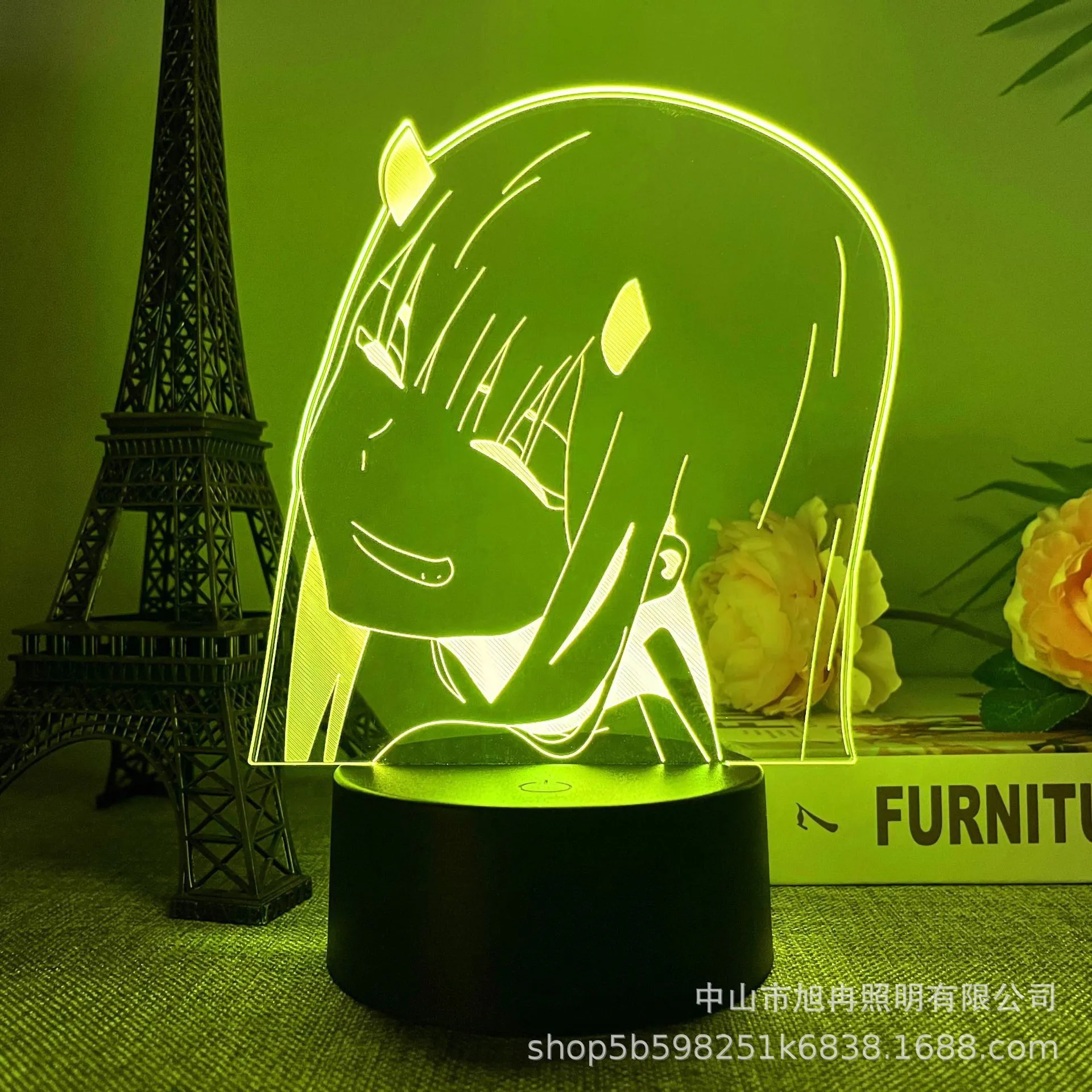 image-3D Night Light LED USB Desk Lamp Touch Remote Control Modern Minimalist