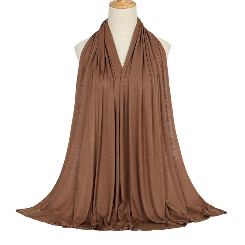 image-Modal Cotton Scarf - Long Soft Casual Solid Color